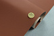 Автомобильный кожзам BENTLEY 1211 медно-коричневый, на тканевой основе, ширина 140см, Турция детальная фотка