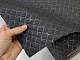 Ткань стеганая черный с серим оттенком "ромб в квадрате маленький" на поролоне 1мм и сетке, ширина 1,80м детальная фотка