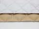 Кожзам стёганый бежевый «Ромб» (прошитый светло-бежевой нитью) дублированный синтепоном и флизелином шир 1,35м детальная фотка
