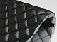 Экокожа стеганная черная «Ромб» (прошитый черной нитью) основа синтепон 7мм, ширина 135см детальная фотка
